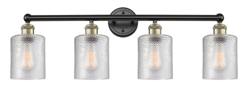 Edison Four Light Bath Vanity in Black Antique Brass (405|6164WBABG112)