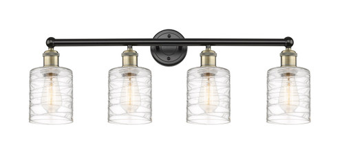 Edison Four Light Bath Vanity in Black Antique Brass (405|6164WBABG1113)