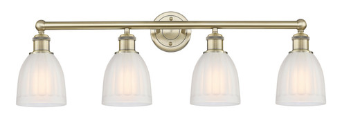Edison Four Light Bath Vanity in Antique Brass (405|6164WABG441)