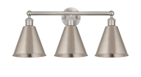 Edison Three Light Bath Vanity in Satin Nickel (405|6163WSNMBC8SN)