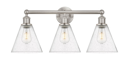 Edison Three Light Bath Vanity in Satin Nickel (405|6163WSNGBC84)
