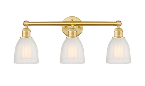 Edison Three Light Bath Vanity in Satin Gold (405|6163WSGG441)