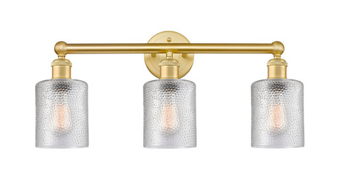 Edison Three Light Bath Vanity in Satin Gold (405|6163WSGG112)