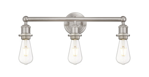Edison Three Light Bath Vanity in Satin Gold (405|6163WSG)