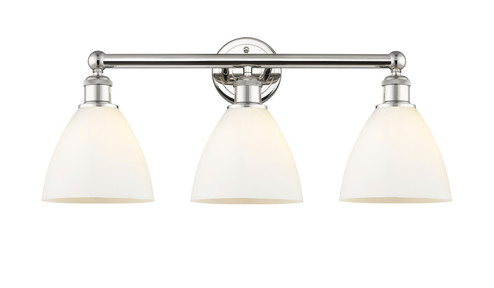 Edison Three Light Bath Vanity in Polished Nickel (405|6163WPNGBD751)