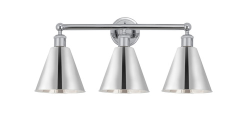 Edison Three Light Bath Vanity in Polished Chrome (405|6163WPCMBC8PC)