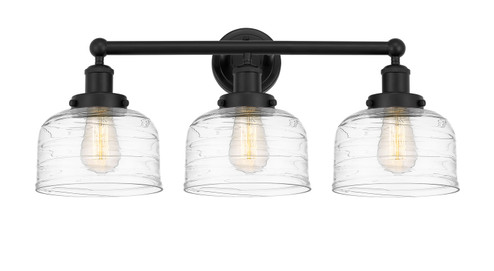 Edison Three Light Bath Vanity in Matte Black (405|6163WBKG713) Edison Three Light Bath Vanity in Matte Black (405|6163WBKG713)