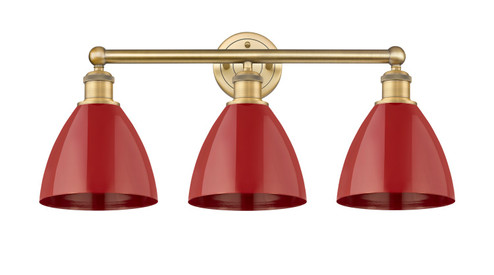 Edison Three Light Bath Vanity in Brushed Brass (405|6163WBBMBD75RD)