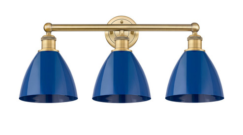 Edison Three Light Bath Vanity in Brushed Brass (405|6163WBBMBD75BL)