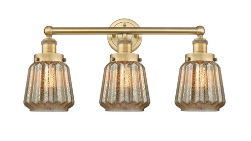 Edison Three Light Bath Vanity in Brushed Brass (405|6163WBBG146) Edison Three Light Bath Vanity in Brushed Brass (405|6163WBBG146)
