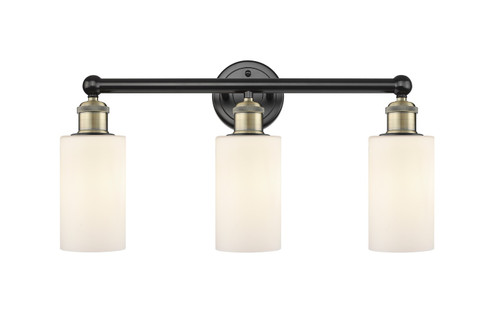 Edison Three Light Bath Vanity in Black Antique Brass (405|6163WBABG801)