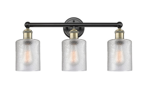 Edison Three Light Bath Vanity in Black Antique Brass (405|6163WBABG112)