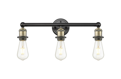 Edison Three Light Bath Vanity in Black Antique Brass (405|6163WBAB)