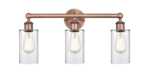 Edison Three Light Bath Vanity in Antique Copper (405|6163WACG802)