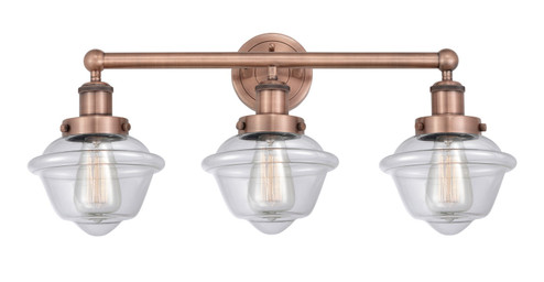 Edison Three Light Bath Vanity in Antique Copper (405|6163WACG532)