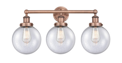 Edison Three Light Bath Vanity in Antique Copper (405|6163WACG2048)