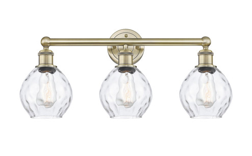 Edison Three Light Bath Vanity in Antique Brass (405|6163WABG362)