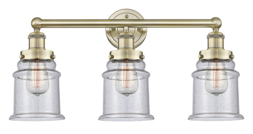 Edison Three Light Bath Vanity in Antique Brass (405|6163WABG184)