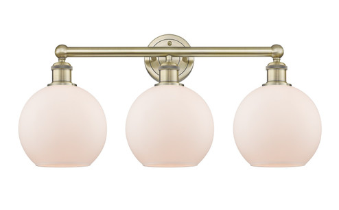 Edison Three Light Bath Vanity in Antique Brass (405|6163WABG1218)