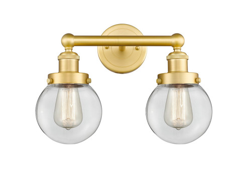 Edison Two Light Bath Vanity in Satin Gold (405|6162WSGG2026)