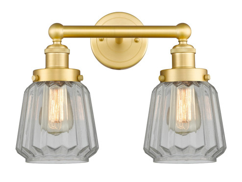 Edison Two Light Bath Vanity in Satin Gold (405|6162WSGG142)