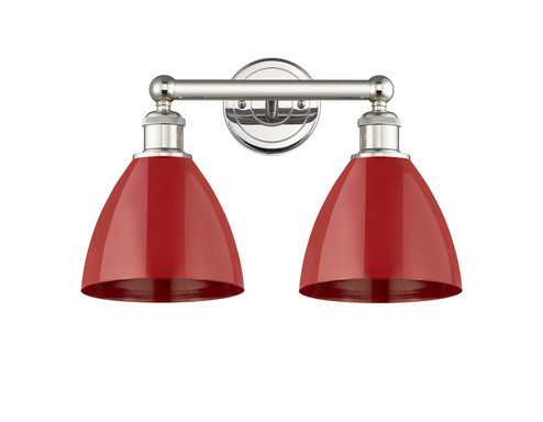 Edison Two Light Bath Vanity in Polished Nickel (405|6162WPNMBD75RD)