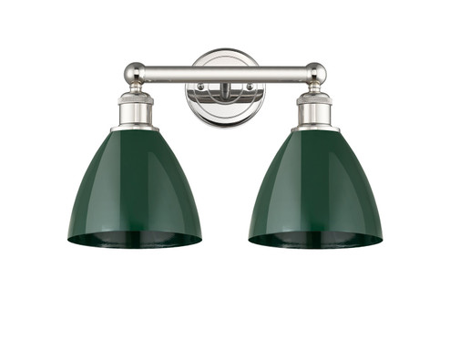 Edison Two Light Bath Vanity in Polished Nickel (405|6162WPNMBD75GR)