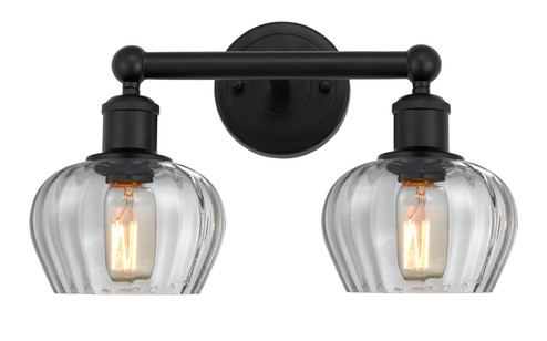Edison Two Light Bath Vanity in Matte Black (405|6162WBKG92)
