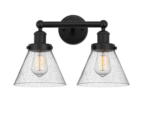 Edison Two Light Bath Vanity in Matte Black (405|6162WBKG44)