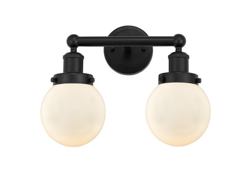 Edison Two Light Bath Vanity in Matte Black (405|6162WBKG2016)