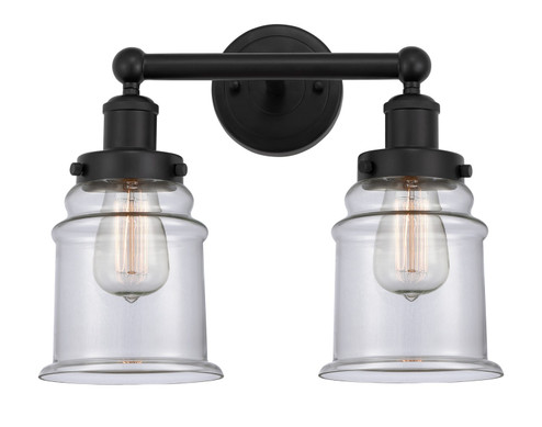 Edison Two Light Bath Vanity in Matte Black (405|6162WBKG182)