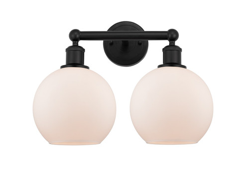 Edison Two Light Bath Vanity in Matte Black (405|6162WBKG1218)