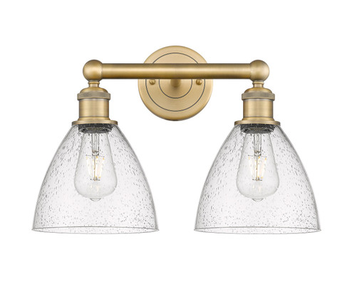 Edison Two Light Bath Vanity in Brushed Brass (405|6162WBBGBD754)