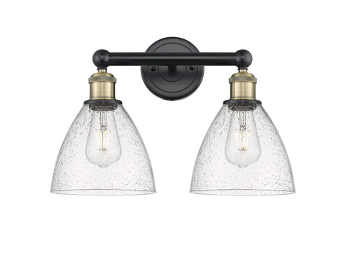 Edison Two Light Bath Vanity in Black Antique Brass (405|6162WBABGBD754)