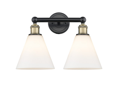 Edison Two Light Bath Vanity in Black Antique Brass (405|6162WBABGBC81)