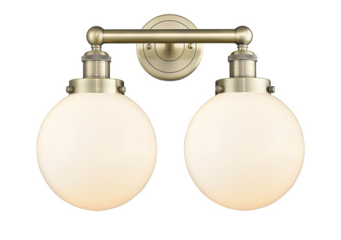 Edison Two Light Bath Vanity in Antique Brass (405|6162WABG2018) Edison Two Light Bath Vanity in Antique Brass (405|6162WABG2018)