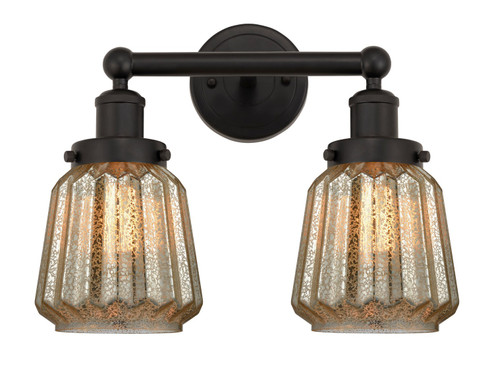 Edison Two Light Bath Vanity in Antique Brass (405|6162WABG142)