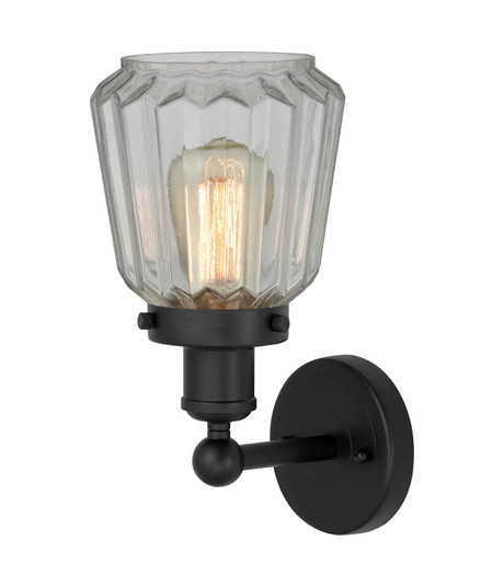 Edison One Light Wall Sconce in Matte Black (405|6161WBKG142)