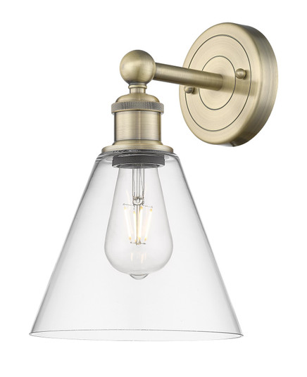 Downtown Urban One Light Wall Sconce in Antique Brass (405|6161WABGBC82)