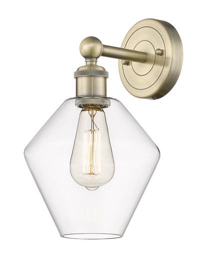 Downtown Urban One Light Wall Sconce in Antique Brass (405|6161WABG6528)