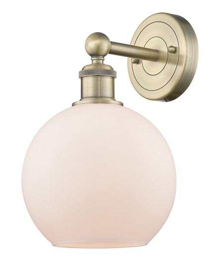 Downtown Urban One Light Wall Sconce in Antique Brass (405|6161WABG1218)