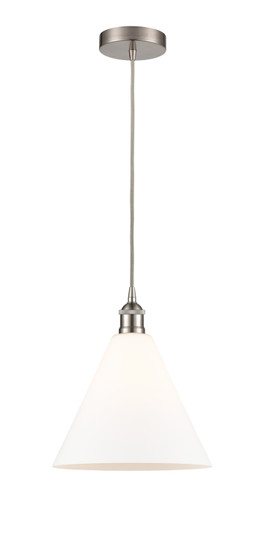 Edison One Light Mini Pendant in Brushed Satin Nickel (405|6161PSNGBC121)