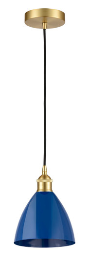Edison One Light Mini Pendant in Satin Gold (405|6161PSGMBD75BL)