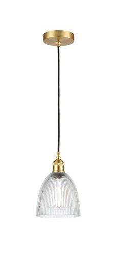 Edison One Light Mini Pendant in Satin Gold (405|6161PSGG382)