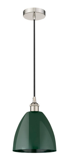 Edison One Light Mini Pendant in Polished Nickel (405|6161PPNMBD9GR)