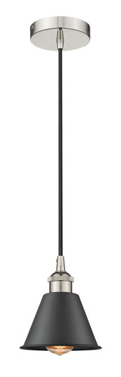 Edison One Light Mini Pendant in Polished Nickel (405|6161PPNM8BK)