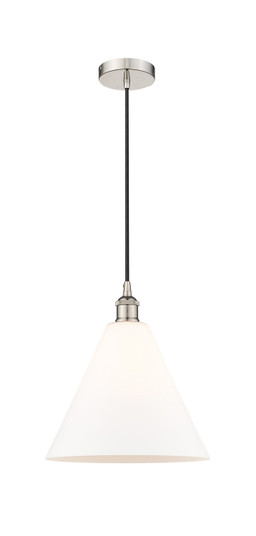 Edison One Light Mini Pendant in Polished Nickel (405|6161PPNGBC121)
