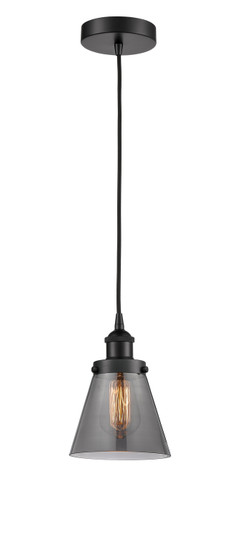 Edison One Light Mini Pendant in Matte Black (405|6161PHBKG63)