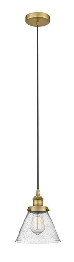 Edison One Light Mini Pendant in Brushed Brass (405|6161PHBBG44)