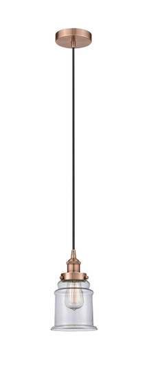 Edison One Light Mini Pendant in Antique Copper (405|6161PHACG182)